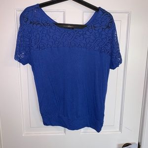 blue lace top